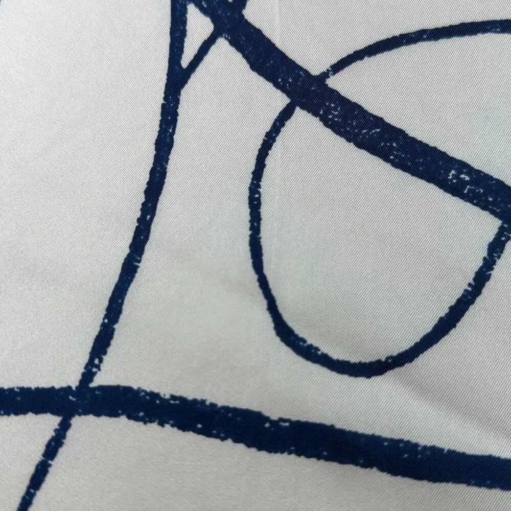 Lauren Ralph Lauren Logo Silk Scarf Square Red White Blue